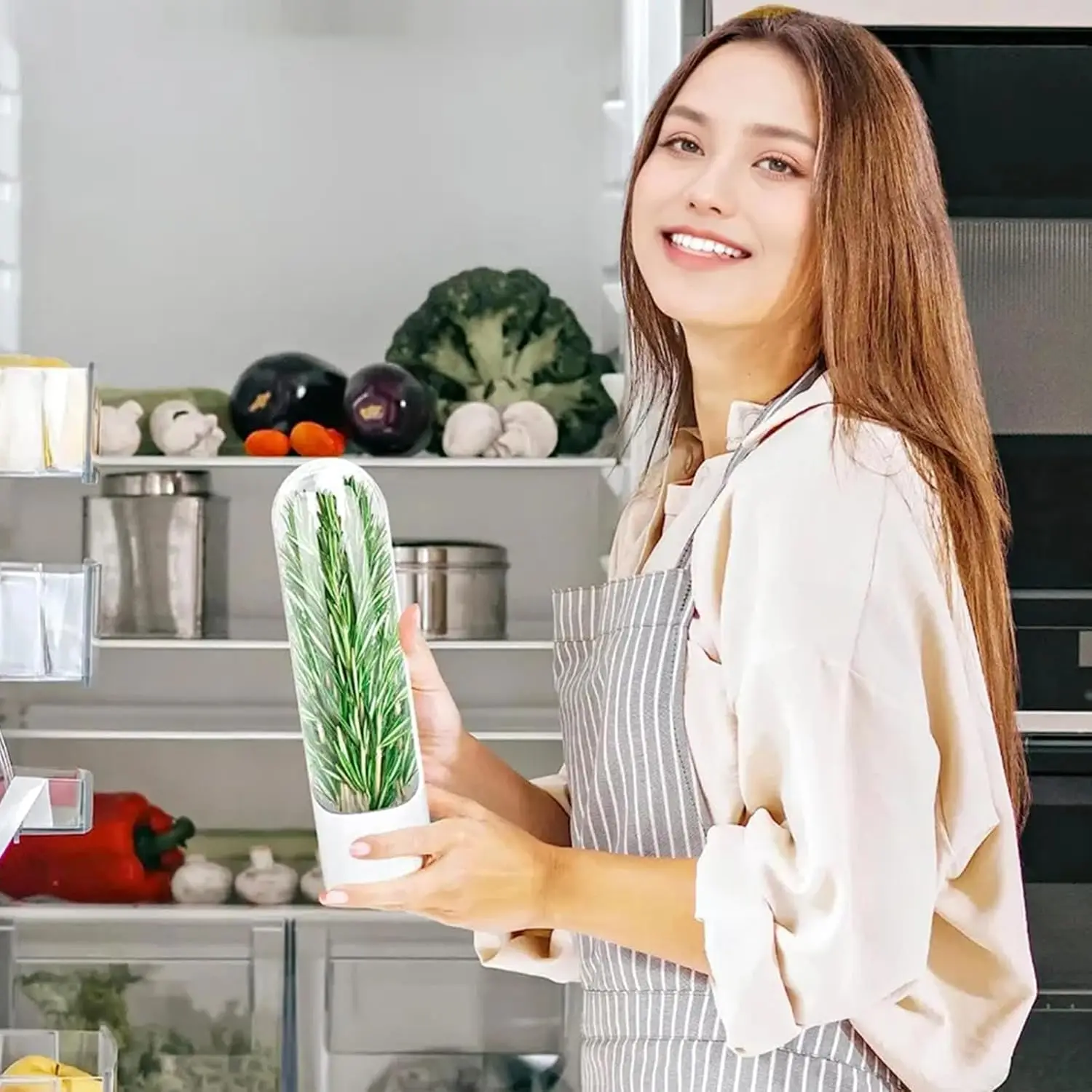 Pojemnik lodówkowy na zioła, świeżość 2–3 tygodnie 🌿
